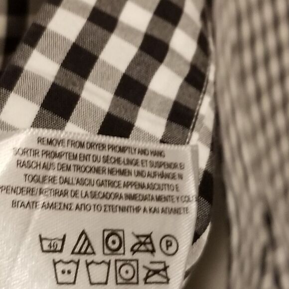 Brooks Brothers 346 Shirt Men 16-2/3 Slim Fit Black Gingham Check Non-Iron - Picture 7 of 10